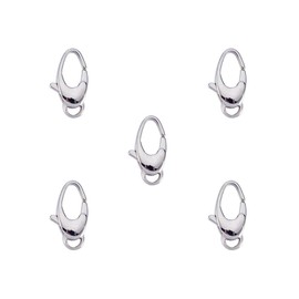 PandaHall Elite 5 Pcs 304 Stainless Steel Oval Shape Lobster Claw Clasps Size 20x10mm for Jewelry Making Findings