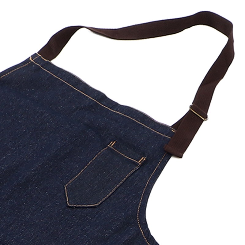 Denim Apron Abrasion Resistant Washable Chef Apron Adjustable Stylish Kitchen