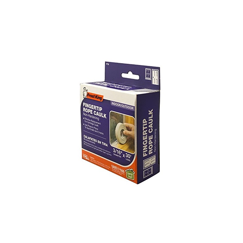 Frost King P14H Fingertip Rope Caulk, 30' Long, 6-1/4 oz,