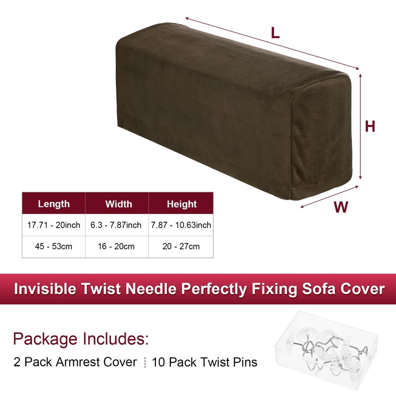 M METERXITY Couch Arm Covers, for 17.71 to 20" Length
