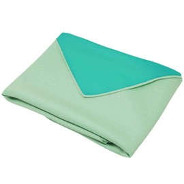 White House Large Furoshiki Plain Double-Sided Dyed Polyester 55.1 x 55.1 inches (140 x 140 cm) (Light Blue x Asagi)