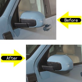 klend-cartrim ABS Carbon Fiber rearview mirror L-shaped Cover For Ford Maverick 2022-2023 US