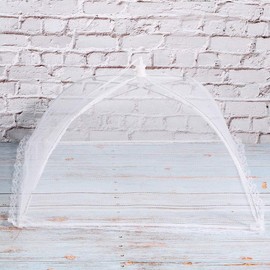 Yosoo Cubierta de Malla Protectora para Alimentos y Tartas, Cubierta de Comida para Barbacoas y Picnics al Aire Libre, Fácil de Usar y Lavar, Diseño Plegable, Resistente y Ecológica