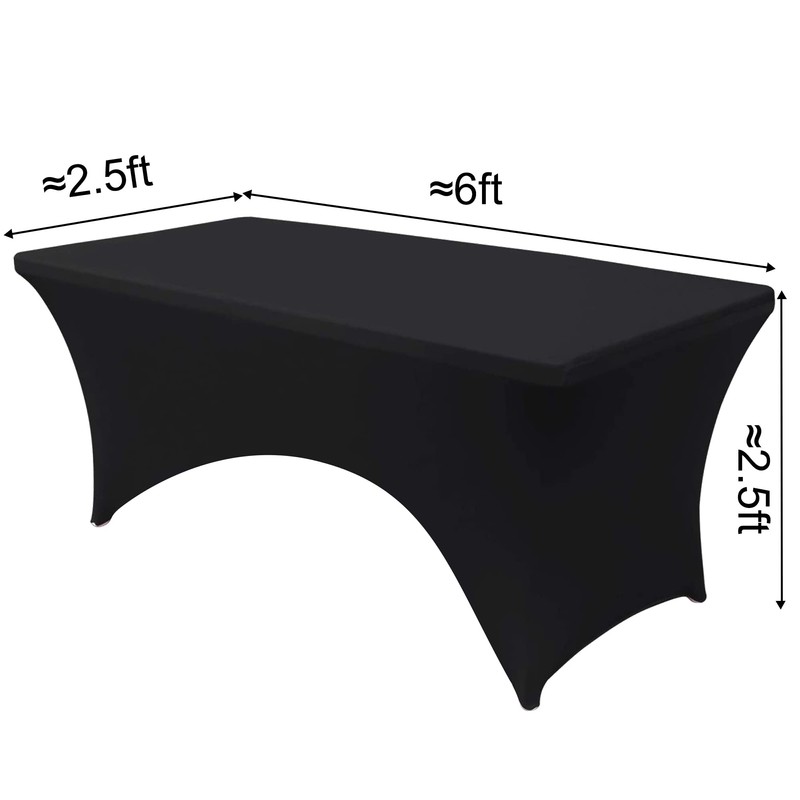 Time to Sparkle 6ft Stretch Spandex Table Cover for Rectangle