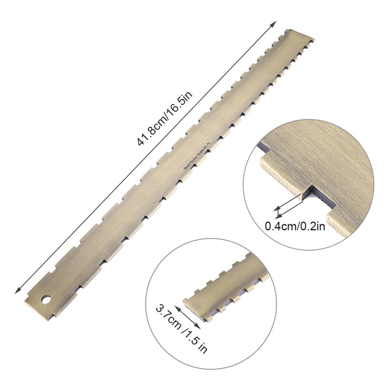 Practical 24.75 Notched Fret Board Straight Edge Luthiers Tool for