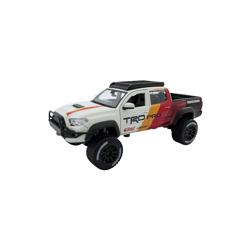 Maisto MS32546TRD 1/27 Toyota Tacoma TRD Pro White/Red/Black Finished Product