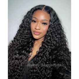 Raw Hair Body Wave Lace Closure Glueless Wigs Original Luxury Raw Vietnam Human Hair Wigs for Black Womenstyle: 4*4 HD 180 density burmese curl wig, color: Black, Stretched Length: 12 inches