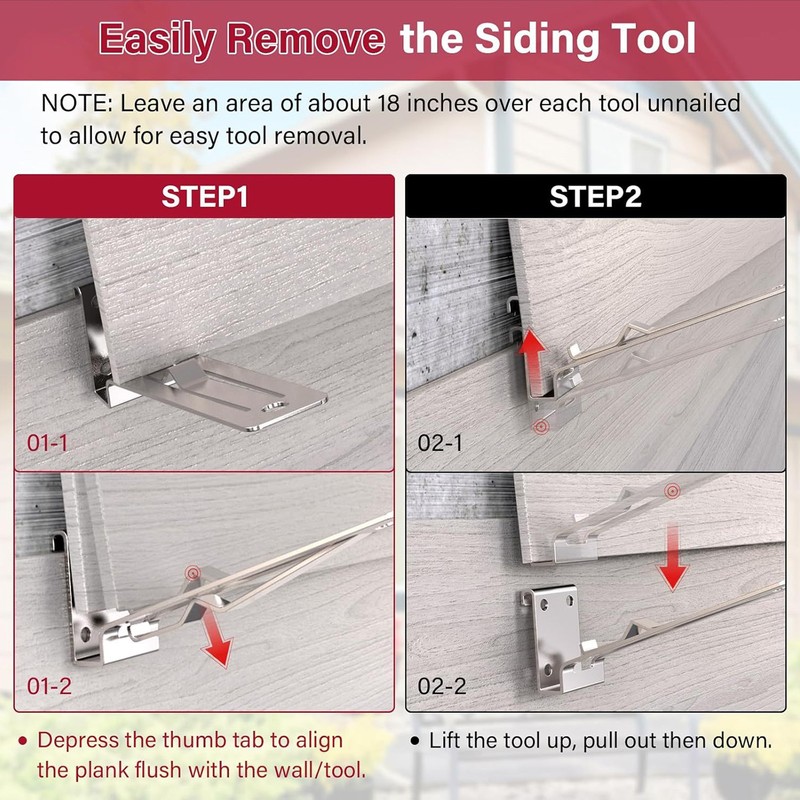 2Pcs Siding Gauge 5/16in Stainless Steel Installation Repair Tool Accurate
