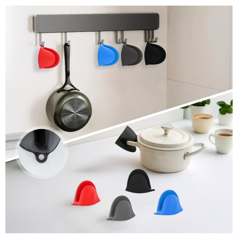 Mini Silicone Oven Mitts 8 PCS Heat Resistant Small Oven