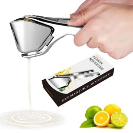 Elyssnova Lemon Squeezer Stainless Steel, Heavy - duty Lime Squeezer, Manual Citrus Squeezer, Manual Juicer That Easily Squeezes Out All the Juice