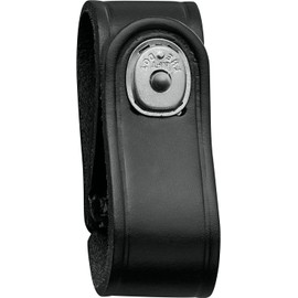 JAY-PEE Tactical Leather Handcuff Strap Holder with Chrome Safety Snap Closure Single Snap Slide-On fits 2.25 in Duty Belts