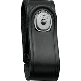 JAY-PEE Tactical Leather Handcuff Strap Holder with Chrome Safety Snap Closure Single Snap Slide-On fits 2.25 in Duty Belts