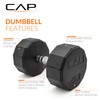 CAP Barbell 12-Sided Coated Dumbbell, 40 LB