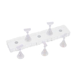 Baluue Nail Art Stand Acrylic Base Magnetic Nail Practice Holder Nail Art Tool for Beginners for Home Beauty Shop Diy Salons