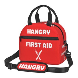 bassyil Hangry Insulated Lunch Bag Reusable Lunch Box With Adjustable Shoulder Strap Cooler Tote Bag For Men Women