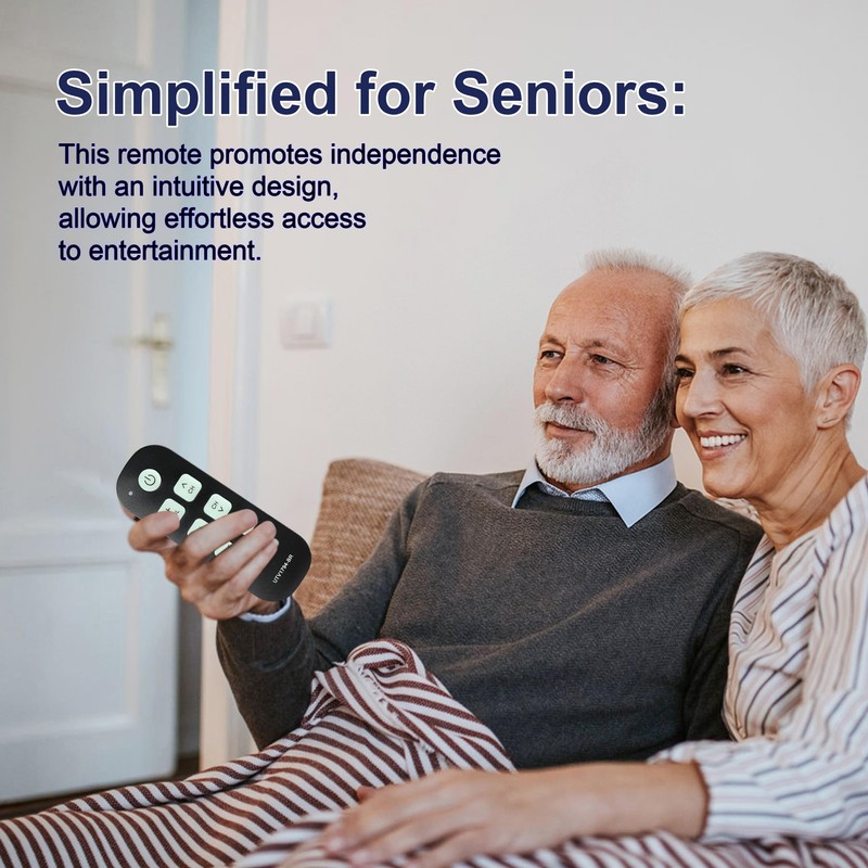 Universal Big Button Backlight TV Learning Remote for Seniors Simple
