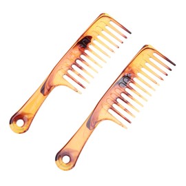 IWOWHERO 2Pcs Retro Wide Tooth Hairstyle Comb Portable Hairdressing Styling Tools for Curly Hair Made of Durable Material for DIY Hairstyles and Relaxation