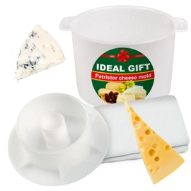 Cheese Mold for Cheese Making Cheese with Follower Piston 1/2 gal - Cheesemaking Supplies - Cheese Form Mold - Cheese Making Basket - Molde Para Queso Casero - Cheese Press Mold - Maker Mold Cheese