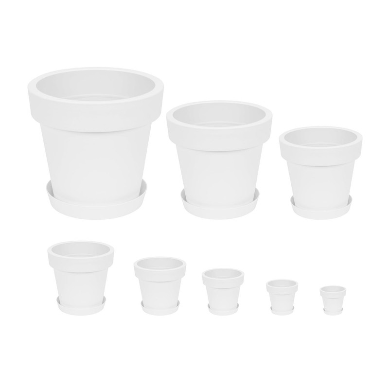 Prosperplast Blumentopf Übertopf inkl. Untersetzer Blumenkübel 34.5 x 32 cm