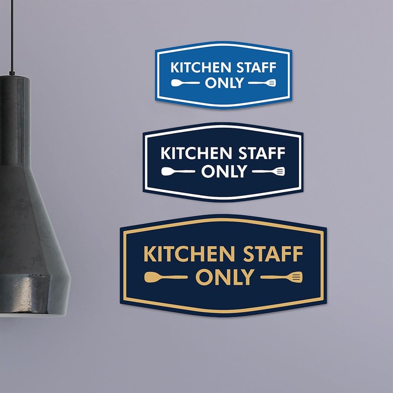 Signs ByLITA Fancy Kitchen Staff Only Spatula Graphic Sign (Black