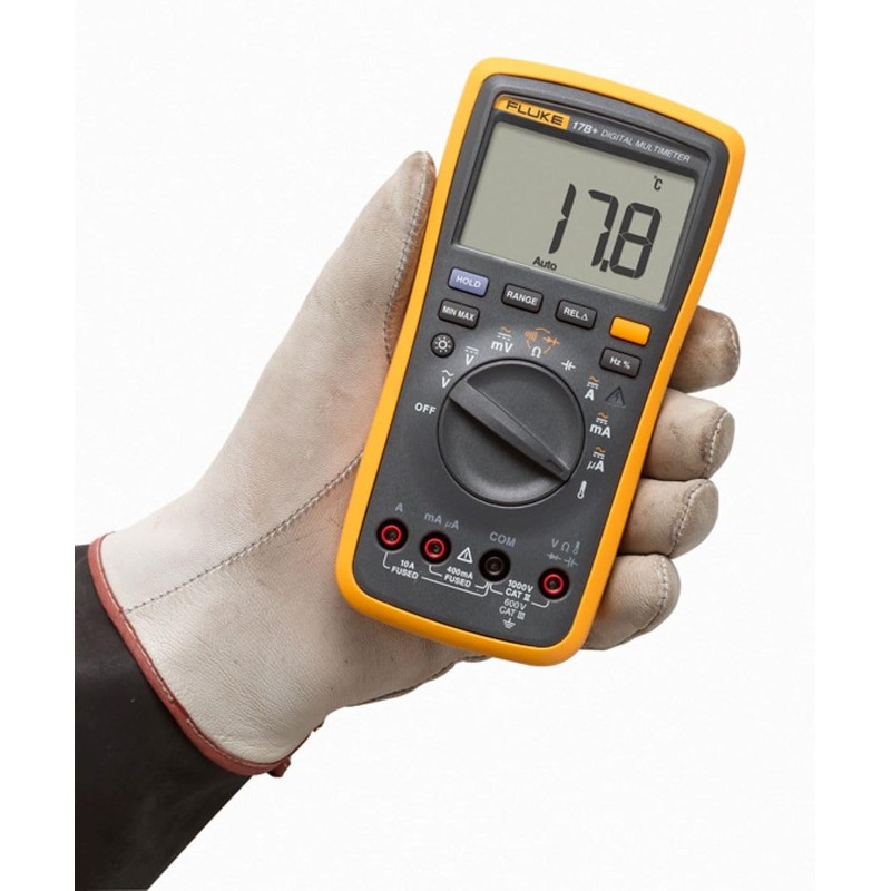 Fluke Fluke 17B+ Digital Multimeter, for Electrical Applications, Measures AC/DC