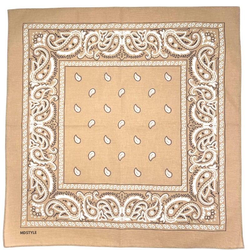 MDSTYLE 100% Cotton Bandana for Men & Women 22" x