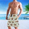 visesunny Cute Sloth Print Men's Swimtrunks Quick Dry Casual Mesh