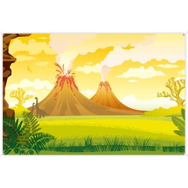 Pancarta de dinosaurio jurásico Tanystropheus World Park, telón de fondo de dibujos animados de dinosaurio T-REX, decoración para cumpleaños, baby shower, películas, fiestas, suministros para fotomatón, estudio de fondo