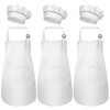 Catime 6 Piece Children's Apron and Chef Hat Set, Children's