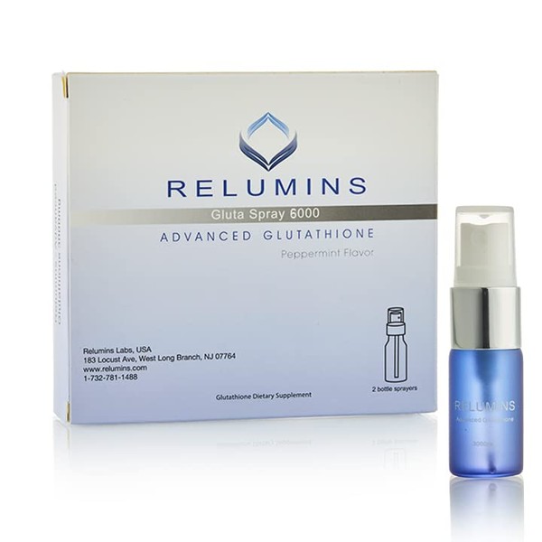 Relumins Highest Dose Sublingual Glutathione Spray - New Advanced Formula 6000mg Plus Zinc - Professional Formula for Skin, Brain, and Immune Health
