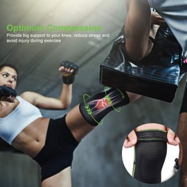 Awenia Knee Support for Men and Women Sports Compression Knee Pads Breathable Knee Pads Support for Running Jogging Osteoarthritis Joint Pain.
