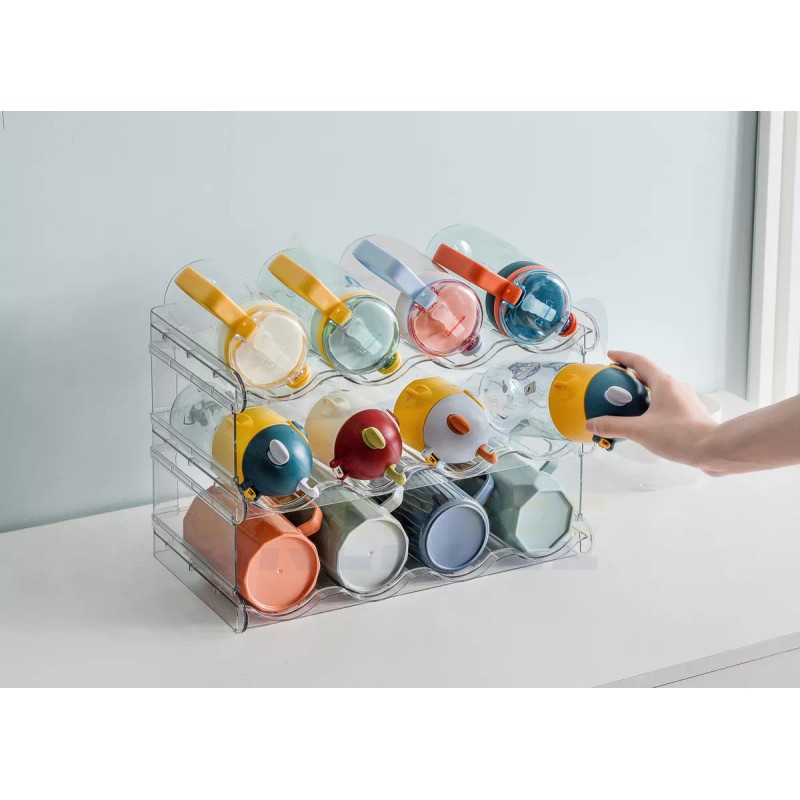 Breezee Market Organizador 16 Botellas Apilables Agua Y Vino Ahorra