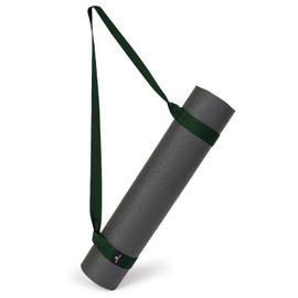 Yoga Studio Yoga Mat Carry Strap - 4 x 137cm, Multipurpose Mat Strap with Adjustable Loops, Strap and Carrier Combined (The yoga mat in picture is for illustration purposes only.) (Dark Green)