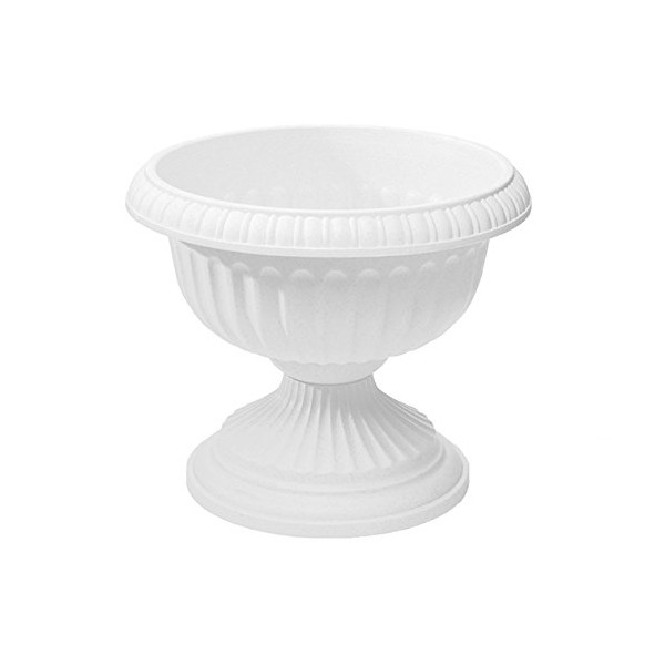 Grecian Urn Planter, White, 18-Inch
