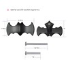 Lashow 6 Pack | Solid Gothic Dresser Drawer Knobs Black