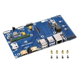 Waveshare Compute Module 5 IO Board, Compatible with All Variants of Raspberry Pi CM5, with PoE Feature, Single Board Only