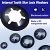 LEONTOOL 360 Pieces Internal Tooth Star Lock Washers 9 Sizes