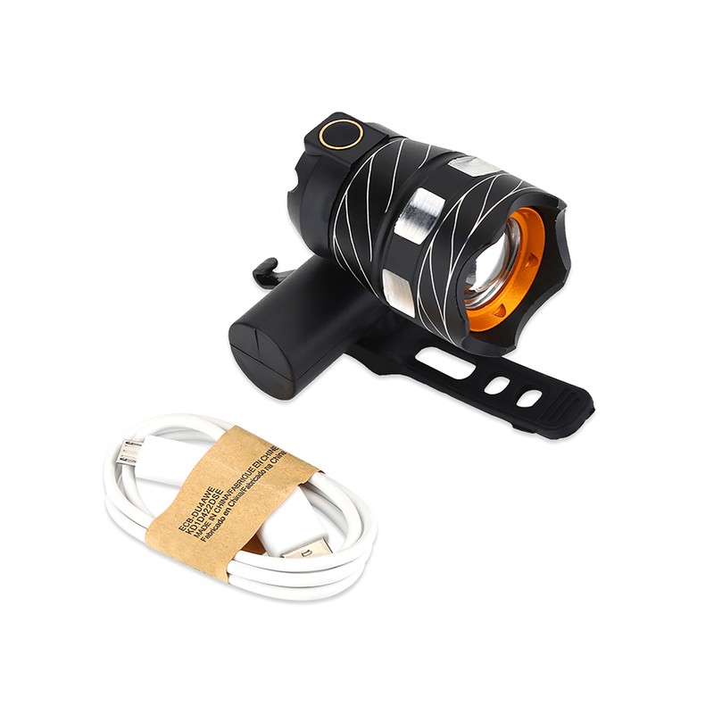 Bike Headlight USB Rechargeable Waterproof Bicycle Handlebar Front Light Cycling