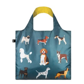 LOQI DO.WO Reusable Tote Bag, Woof Print, Multi, United States Carry-On