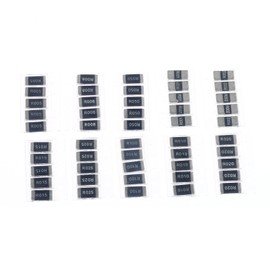 PATIKIL 2512 Surface Mount Device Resistor Kit 1 Set/50pcs 0.1R-1R Ω 10 Value 1% Tolerance 1W DIY Chip Resistor Assortment Kit Set for Electronics