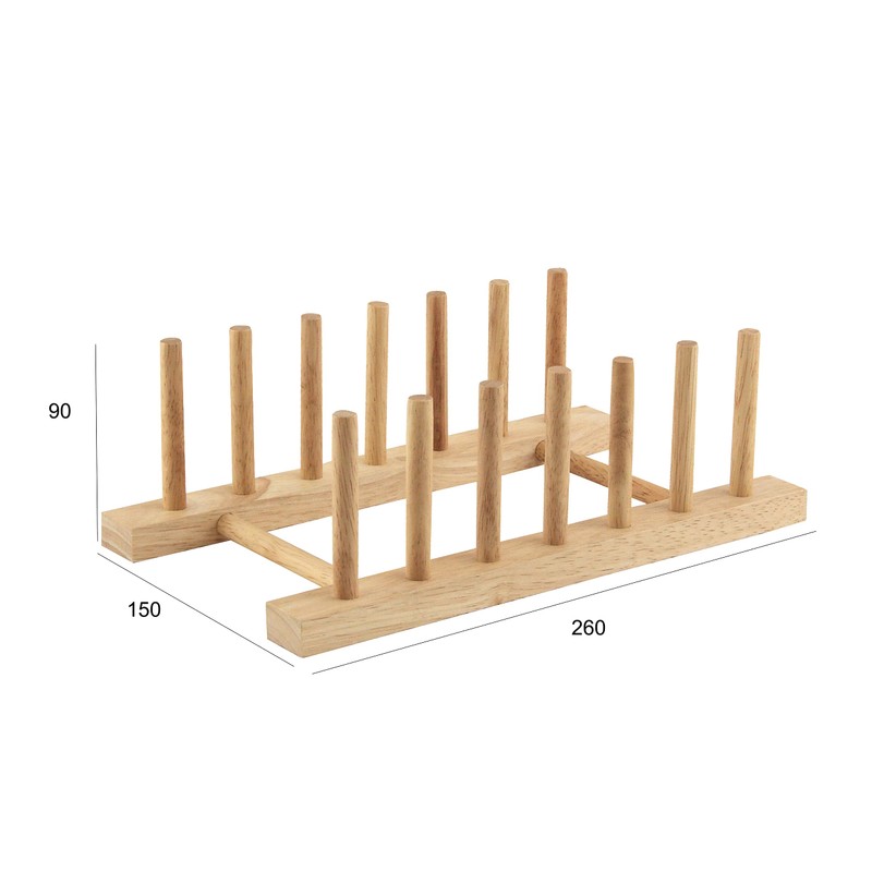 APOLLO 5001 Wooden plate rack, Wood, 26x15x12
