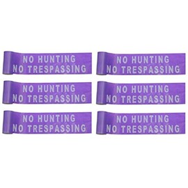 C.H. Hanson 100 ft. L x 6 in. W Plastic No Hunting No Trespassing Barricade Tape Purple