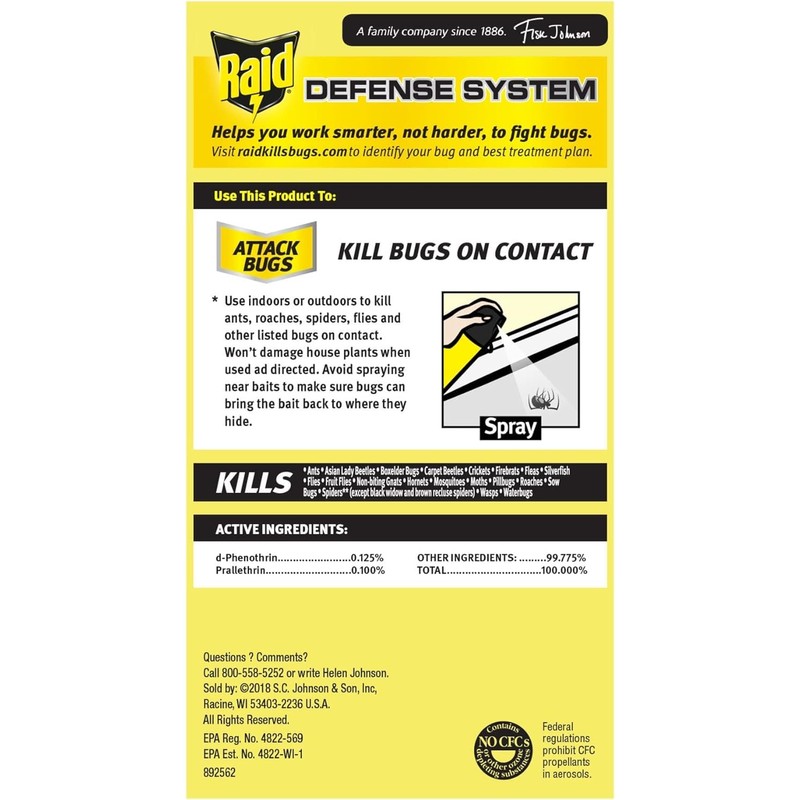 Raid Multi Insect Killer 15 Ounce (Pack of 4)