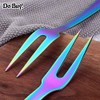 SBOMHS Stainless Steel Meat Fork Barbecue Forks Long Serving Fork