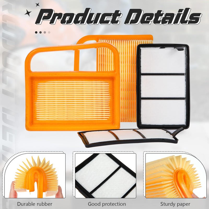 Briwooody 8 Pack Air Filter with Pre Cleaner Compatible with