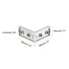 sourcing map 16Pcs Inside Corner Bracket Gusset, 38x38x18mm 2040 Angle