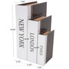 Deco 79 Wooden Paris, London, New York Storage Faux Storage