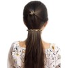 2 Pack Hair Barrette, Long and Thin Handmade Celluloid Onyx