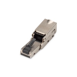DIGITUS DN-93636 - Network Connector Cat 6A - 360° Shielded - Angled - RJ45 Field Connector Cat6A - 500 MHz - 10GBase-T - 10 Gbps - AWG 27/7 to AWG 22/1