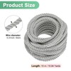 M METERXITY 11 Yards Twisted Rope Trim, 8mm/0.31 in Silver